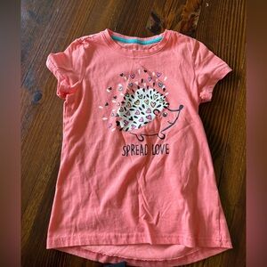 bcg Coral Pink Hedgehog 'Spread Love' Graphic Tee